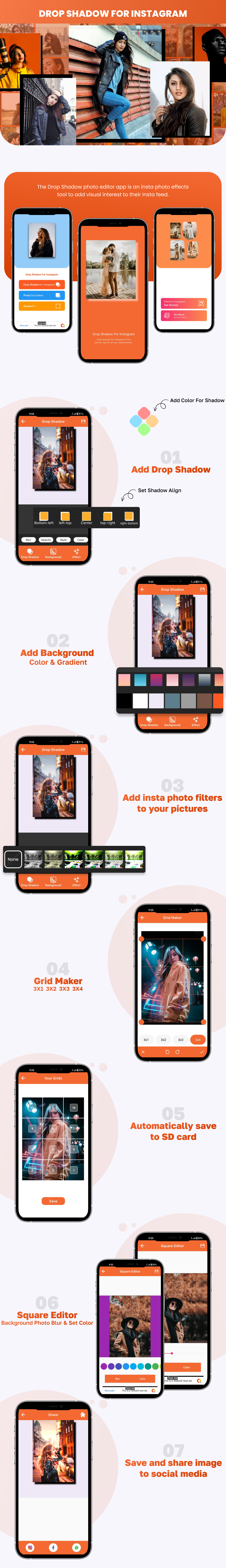 Drop Shadow For Instagram - Admob - Android App - 1